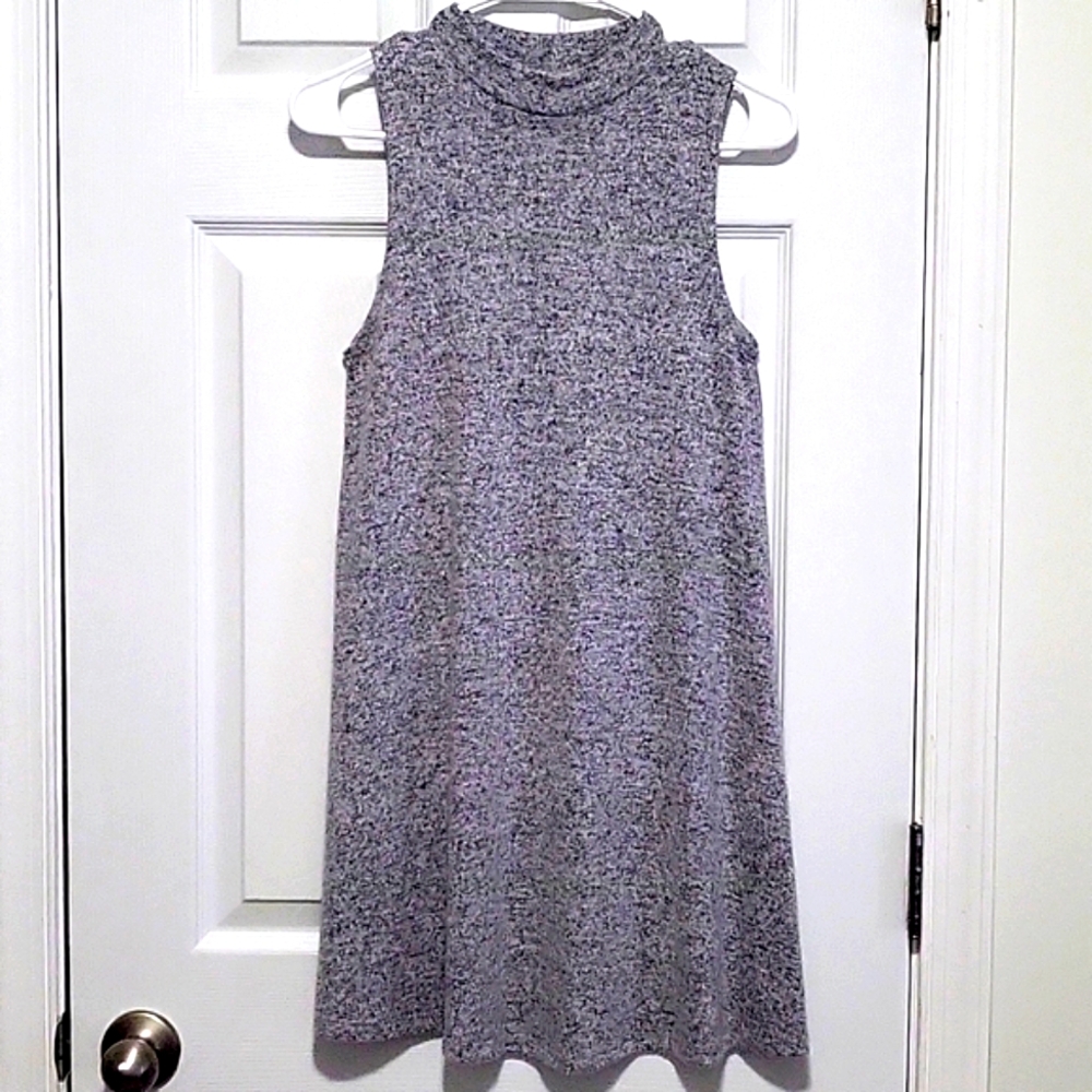 Heathered gray sleeveless dress